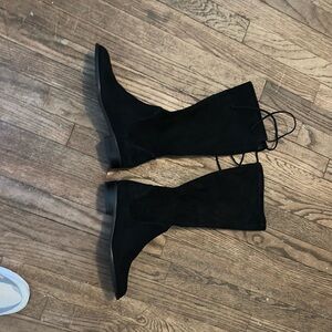 Stuart Weitzman Lilene black suede boots, size 9, never worn